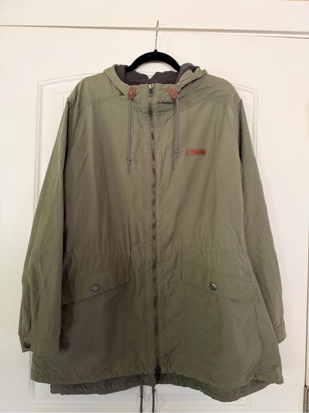 Columbia Olive Green Hooded Field Jacket